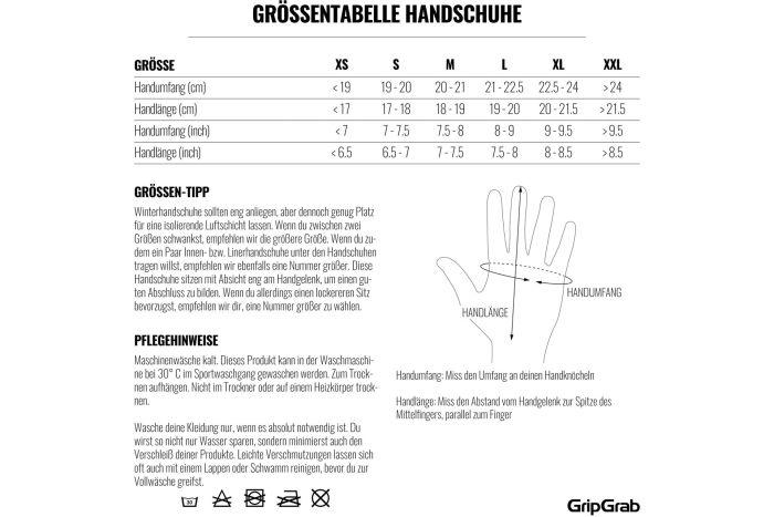GRIPGRAB Hurricane 2 Windproof Spring-Autumn Langfinger Handschuhe