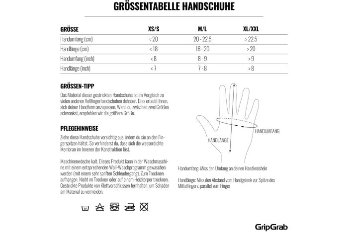 GRIPGRAB Waterproof Knitted Winter Langfinger Handschuhe